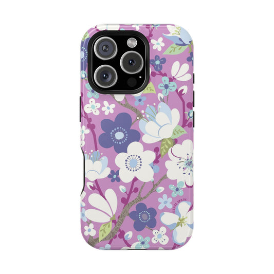 Cherry Blossoms MagSafe Tough Case iPhone 16 Pro Glossy