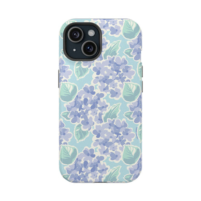 Nantucket Hydrangea MagSafe Tough Case iPhone 15 Glossy