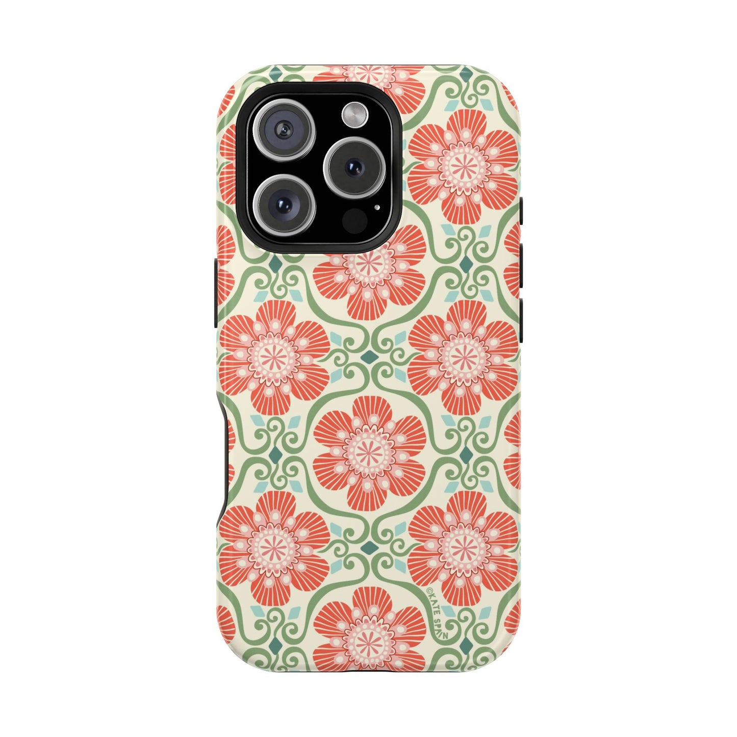 Barcelona Flowers iPhone MagSafe Case iPhone 16 Pro Glossy