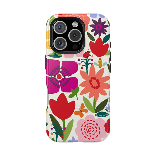 Happy Blooms iPhone MagSafe Tough Case iPhone 16 Pro Glossy