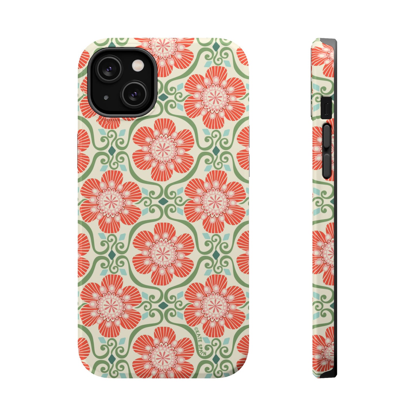 Barcelona Flowers iPhone MagSafe Case iPhone 14 Plus Glossy