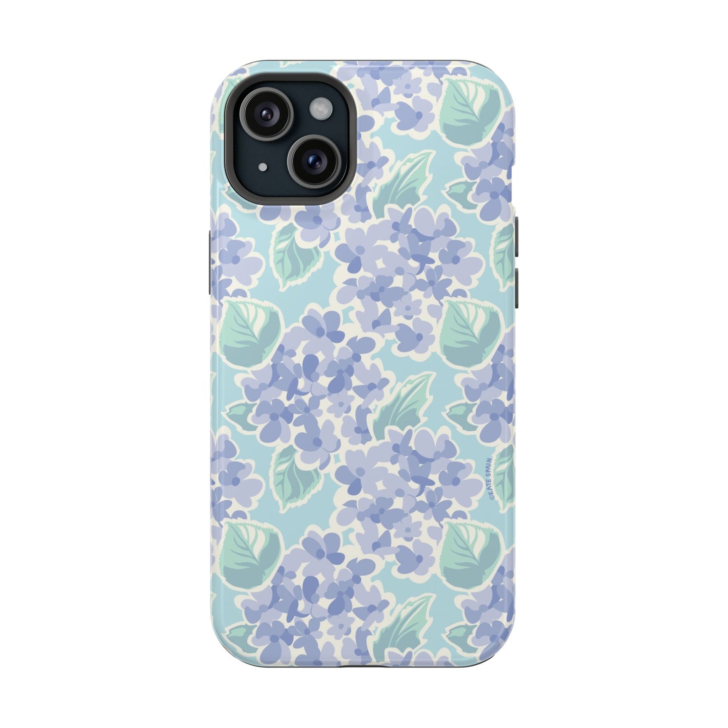 Nantucket Hydrangea MagSafe Tough Case iPhone 15 Plus Glossy