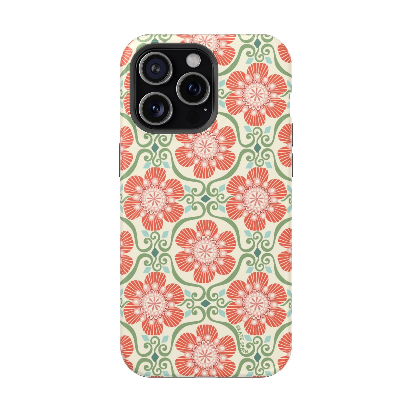 Barcelona Flowers iPhone MagSafe Case iPhone 15 Pro Max Matte