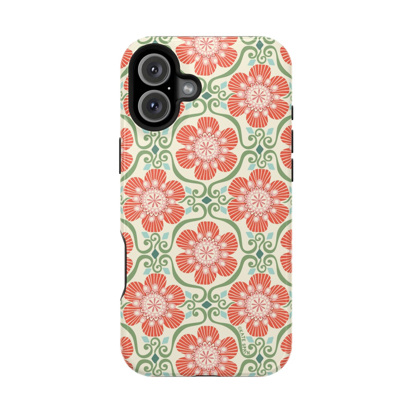 Barcelona Flowers iPhone MagSafe Case iPhone 16 Plus Glossy