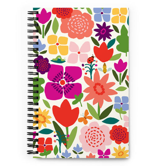 Happy Blooms Spiral Notebook Default Title