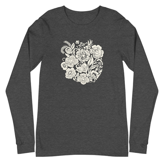 Meadowsweet Long Sleeve T-Shirt Dark Grey Heather