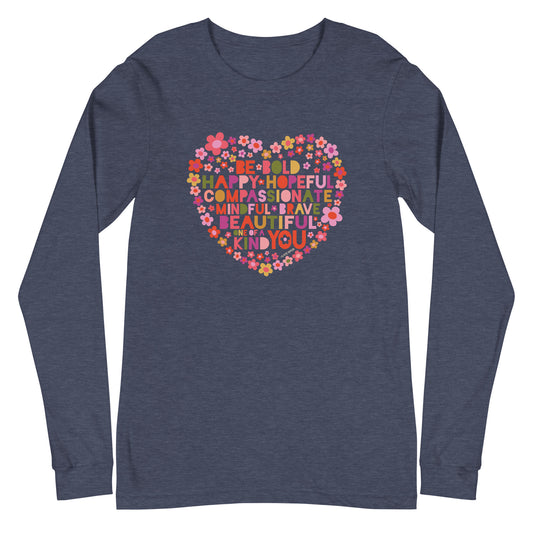 Be You Long Sleeve T-Shirt Heather Navy