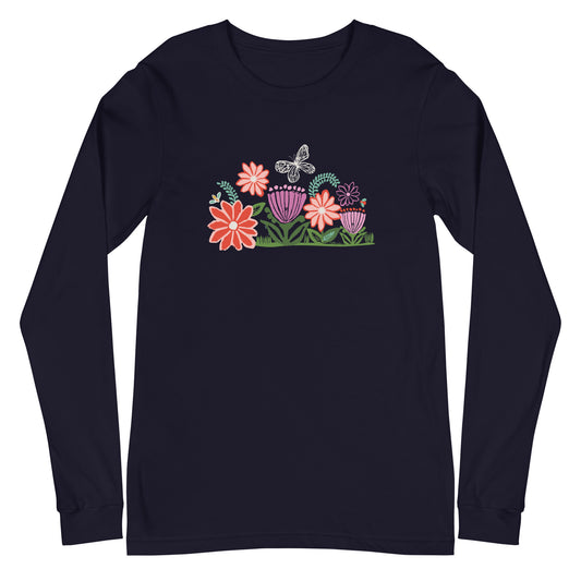 Bloom Long Sleeve T-Shirt Navy